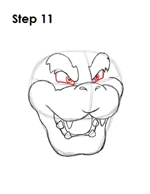 How to Draw Bowser Step 11