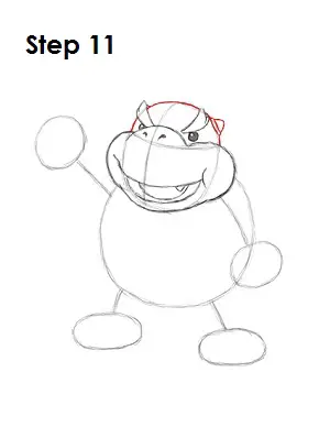How to Draw Bowser Jr. Step 11