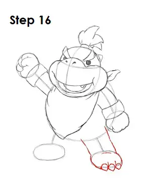 How to Draw Bowser Jr. Step 16