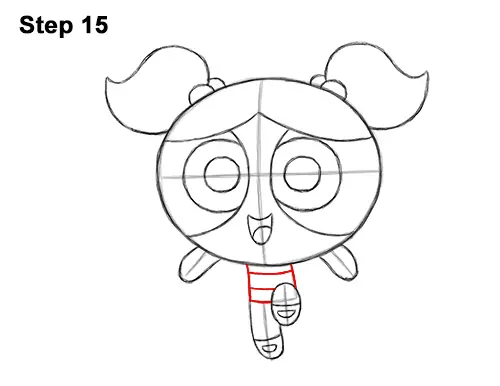 How to Draw Bubbles Powerpuff Girls Full Body 15