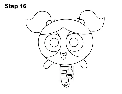 How to Draw Bubbles Powerpuff Girls Full Body 16