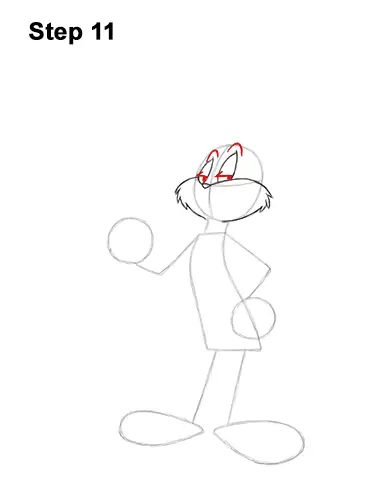 How to Draw Bugs Bunny Full Body Carrot 11