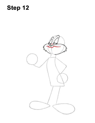 How to Draw Bugs Bunny Full Body Carrot 12