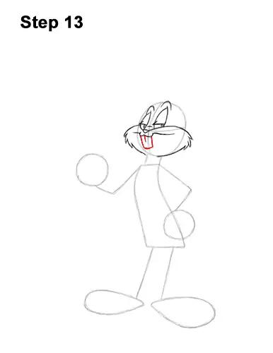 How to Draw Bugs Bunny Full Body Carrot 13
