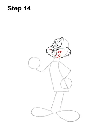 How to Draw Bugs Bunny Full Body Carrot 14