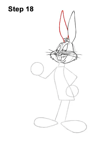 How to Draw Bugs Bunny Full Body Carrot 18