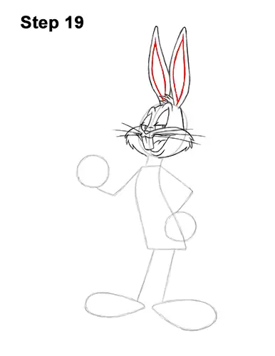 How to Draw Bugs Bunny Full Body Carrot 19