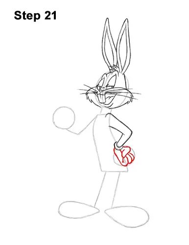 How to Draw Bugs Bunny Full Body Carrot 21