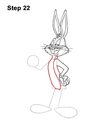 How to Draw Bugs Bunny Full Body Carrot 22