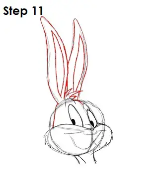 Draw Bugs Bunny Step 11
