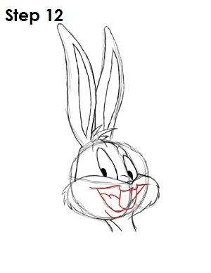 Draw Bugs Bunny Step 12