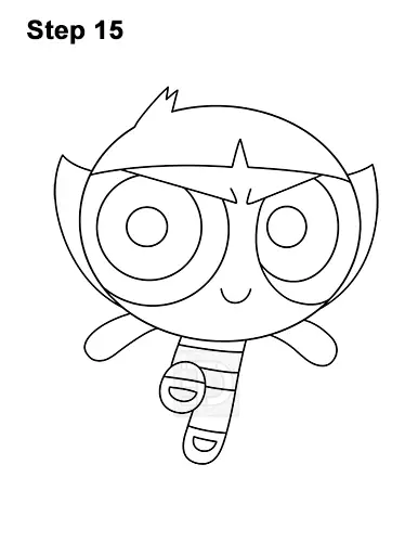 How to Draw Buttercup Powerpuff Girls Full Body 15