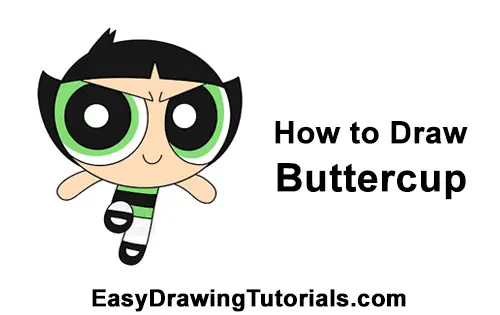 How To Draw Buttercup Powerpuff Girls Step By Step Pictures