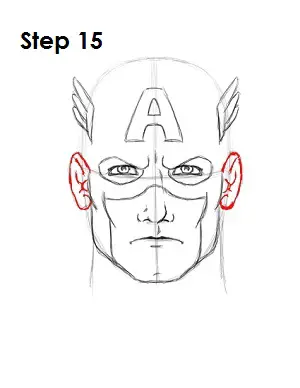 Draw Captain America Step 15