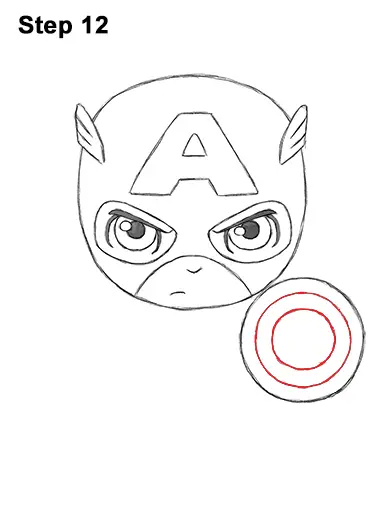 draw little mini chibi captain america 12