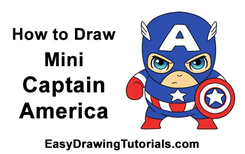 How to Draw Little Mini Chibi Captain America