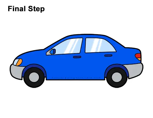 How to Draw Cartoon Car Automobile Vehicle Clipart