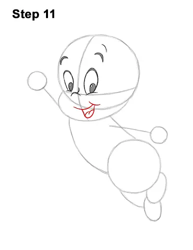 How to Draw Casper the Friendly Ghost Halloween 11