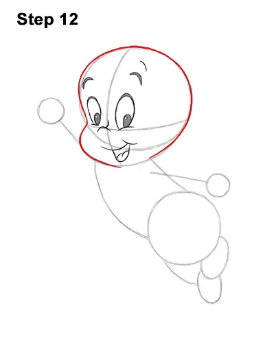 How to Draw Casper the Friendly Ghost Halloween 12