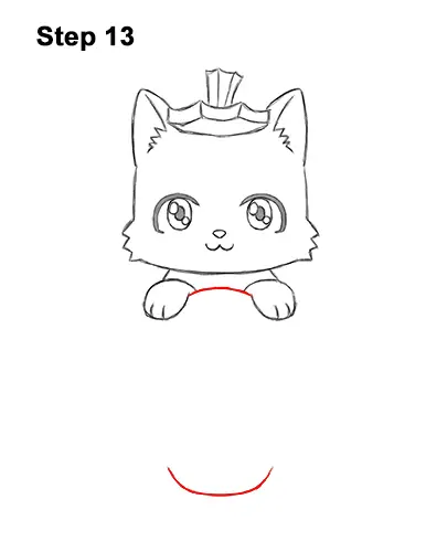 How to Draw Cute Cartoon Black Cat Kitten Halloween Chibi Kawaii 13