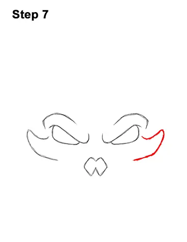 How to Draw Scary Cartoon Cat Skull Halloween 7
