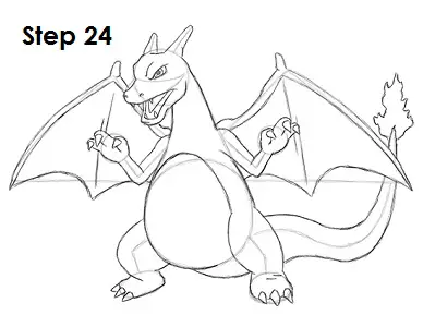 Draw Charizard Pokemon 24