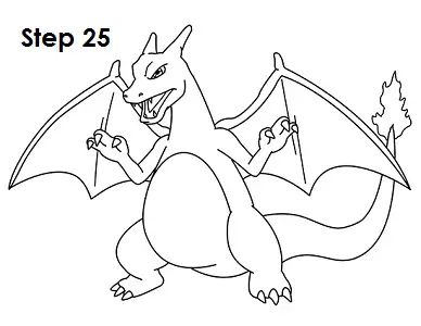 How to Draw Charizard from Pokemon with Easy Steps  How to Draw Step by  Step Drawing Tutorials  Pokemon coloring pages Pokemon sketch Pokemon  coloring