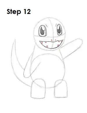 How To Draw Charmander It has blue eyes and small fangs and its distinguishing feature is the fire that burns at its tail end. how to draw charmander