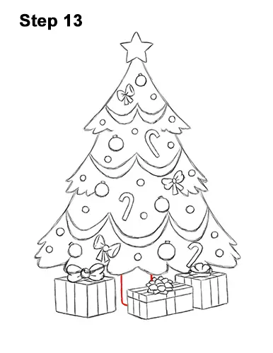 50+ Gifts Under The Tree Drawing Stock Photos, Pictures & Royalty-Free  Images - iStock