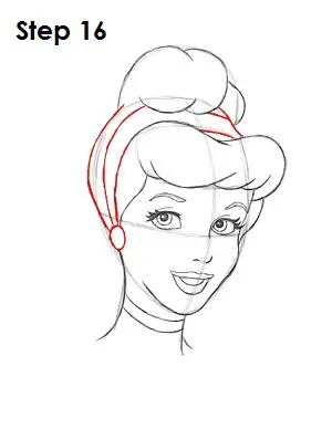 How to Draw Cinderella Step 16
