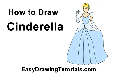 How To Draw CINDERELLA // EASY // Step-By-Step - YouTube