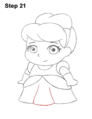Draw Mini Chibi Little Cinderella 21