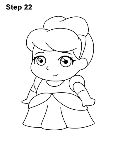 Draw Mini Chibi Little Cinderella 22