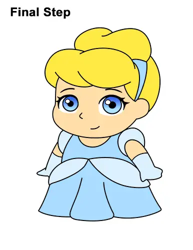 How to Draw Princess Cinderella (Cinderella) Step by Step |  DrawingTutorials101.com