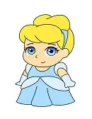 How to Draw Cinderella Mini Chibi
