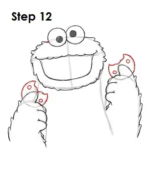How to Draw Cookie Monster Step 12
