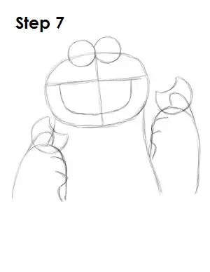 How to Draw Cookie Monster Step 7