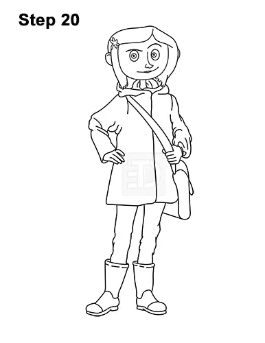 How to Draw Coraline Jones Full Body 20