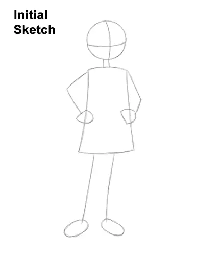 How to Draw Coraline Jones Full Body Guides Lines