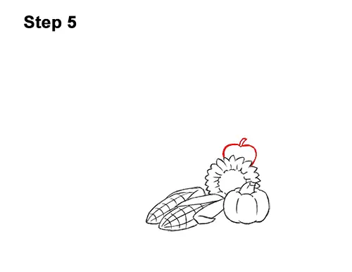 How to Draw Cartoon Cornucopia Thanksgiving 5