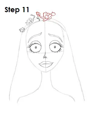 How to Draw Corpse Bride Step 11