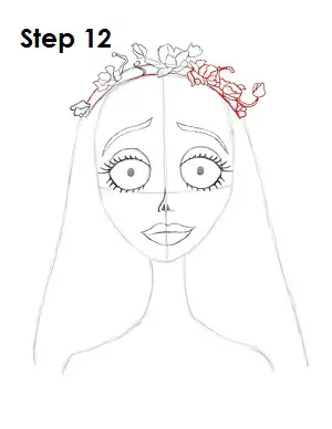 How to Draw Corpse Bride Step 12