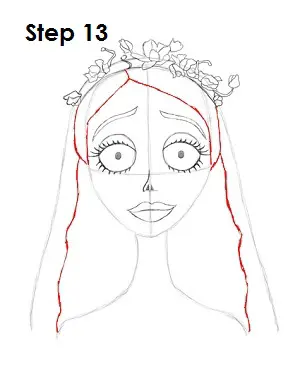 How to Draw Corpse Bride Step 13