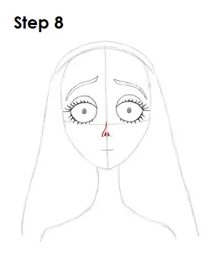 How to Draw Corpse Bride Step 8