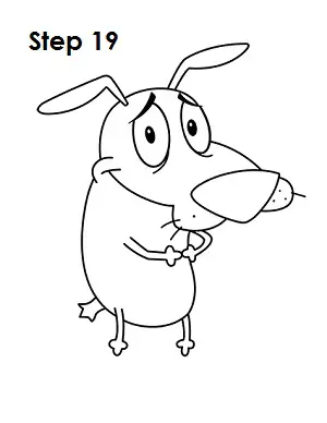 How To Draw Courage The Cowardly Dog