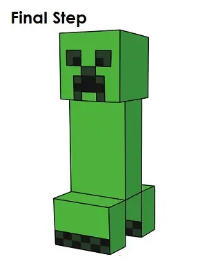 How To Draw A Creeper Minecraft