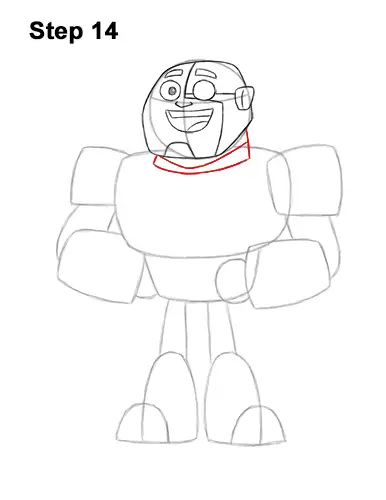 How to Draw Cyborg Teen Titans Go! Full Body 14