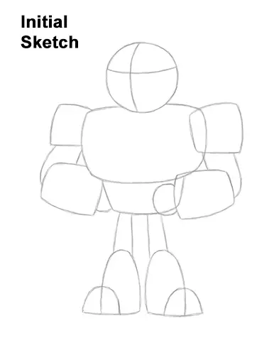 How to Draw Cyborg Teen Titans Go! Full Body Guides Lines