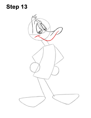 How to Draw Daffy Duck Full Body Looney Tunes 13