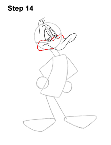How to Draw Daffy Duck Full Body Looney Tunes 14